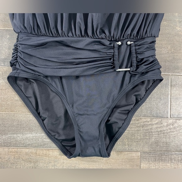 NWOT Michael Kors One-Shoulder Blouson One-Piece - Picture 5 of 8